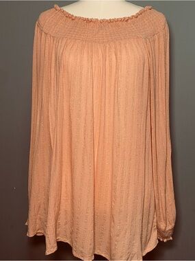A:glow Peach Maxi Skirt with Smocked Waist Size M